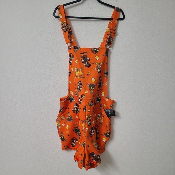 Her Universe Disney Halloween Mickey Mouse Scuba Shortall Plus Size 4X Orange